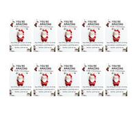 Christmas Series Holiday Cards, 10 Little Pocket Hug Christmas Gifts Cards, Bulk Resin Positive Pocket Hug Token Emotional Appreciation Gifts for Coworker Staff Employee Family Friends (Man-A)
