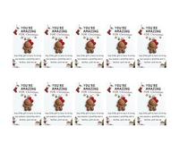 Christmas Series Holiday Cards, 10 Little Pocket Hug Christmas Gifts Cards, Bulk Resin Positive Pocket Hug Token Emotional Appreciation Gifts for Coworker Staff Employee Family Friends (Man-B)