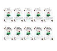 Christmas Series Holiday Cards, 10 Little Pocket Hug Christmas Gifts Cards, Bulk Resin Positive Pocket Hug Token Emotional Appreciation Gifts for Coworker Staff Employee Family Friends (Tree-A)