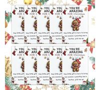 Christmas Series Holiday Cards, 10 PCS Little Pocket Hug Christma Gift, Happy Holidays Souvenir Token Emotional,for Coworker Employee Family Friends(Style 4)