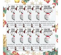 Christmas Series Holiday Cards, 10 PCS Little Pocket Hug Christma Gift, Happy Holidays Souvenir Token Emotional,for Coworker Employee Family Friends(Style 1)