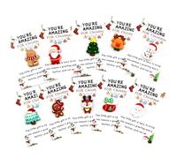 Christmas Series Holiday Cards, 10 Pcs Little Pocket Hug Christmas Gifts Cards, Bulk Resin Positive Pocket Hug Token Emotional Appreciation Gifts for Xmas Coworker Staff Family Friends (Combination)