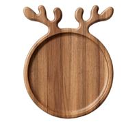 Christmas Serving Dishes - Antler Charcuterie Board | Wood Christmas Serving Platters Cheese Board | For Table Decor Cheese Food Dessert -Cookie Fruit Party Buffet Dinner Brunch