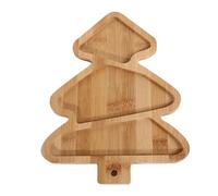 Christmas Serving Dishes | Wooden Christmas Cheese Platter - Appetizer Board for Food Bread Sushi Cookie Fruit Dinner Kitchen Table Party Home