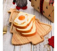 Christmas Serving Platters Christmas Tree and Stocking Shaped Wooden Trays Xmas Bamboo Charcuterie Boards Wood Snack Cheese Dish Plates for Xmas Holiday Housewarming Presents