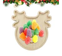 Christmas Serving Tray | Christmas Santa Wood Serving Board for Charcuterie | Kitchen Food Storage Plate, Table Centerpiece for Meats Fruits Bread Cracker Snack Appetizers