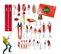 Christmas | Set of 24 Advent Christmas Calendar Spoons 2025 | Waterproof Survival Tools for in Sea River Holiday Travel Father's Day