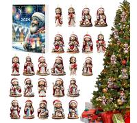 Christmas | Set of 24 Jesus Countdown Pendants - 2D Acrylic Festive Decoration for Party Gathering Home Wall