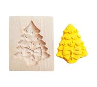Christmas Set - Reusable Wooden Tree Santa Snowman Mold Festive Baking Tool Fun Holiday Cake Dessert Treat