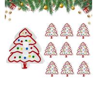 Christmas Sewing Buttons | 10 Pieces Tree Shaped Pin Ornament - 2D Acrylic Buttons for Christmas Clothes for Women Men Clothing Party Decorations