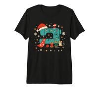 Christmas Sewing Machine Festive Holiday Crafting Design Premium T-Shirt