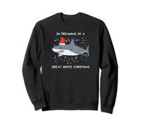 Christmas Shark Santa Hat |Xmas Santa Jaws |Funny Shark Pun Sweatshirt