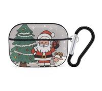 Christmas Sheep AirPods Pro 2 Case Cover, Shockproof Hard Shell Protective Case for Women Men, Compatible with Airpod Pro Case 2nd/1st Generation with Keychain-Black
