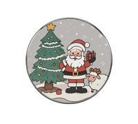 Christmas Sheep Fridge Sticker Funny Fridge Magnets Novelty Round Fridge Magnets Reusable for Whiteboard, Locker, Kitchen, Office- Strong Decor Magnetic Stickers