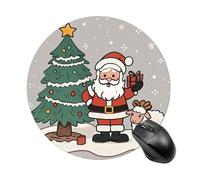 Christmas Sheep Round Mouse Pad Smooth Glide Gaming Mousepad Extra Density Portable Comfortable Mouse Mat for Desk, Home, Office 7.8x7.8 Inches