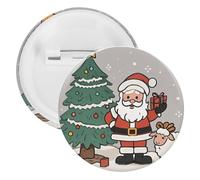 Christmas Sheep Tinplate Badge Personalized Round Brooch Large Craft Button Suitable for Teachers, Nurses, Doctors, Staff, Party Gift Accessories, 20PCS, Plastic, plastics