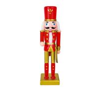 Christmas Shelf Mantel Soldier Decor, Wooden Freestanding Holiday Figurine for Tabletop Entryway Indoor Styling Christmas Soldier Figurine Wooden Holiday Decor Mantel Tabletop Shelf Entryway Festive