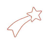 Christmas Shooting Star Neon Rope Light Silhouette