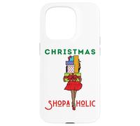 Christmas Shopaholic Melanin Women Black Girl Magic Shopping Case for iPhone 15 Pro