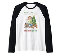 Christmas Shopping Mom Panicked Life w Four Toddlers Raglan Baseball Tee