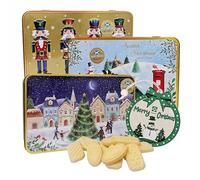 Christmas Shortbread Biscuit Tin for Gifts - Randomly Selected 1 x 200g Christmas Theme Tin Filled with Scottish Shortbread Cookies & Topline Tree Decoration. Biscuits Gift Set for Stocking Fillers