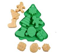Christmas Silicone Candy Moulds | 6-Compartment Silicone Baking Accessories for the Kitchen | 3D Snowflake Tree Santa Moulds | For Pastry Chocolate Fondant Cupcake Topper Mousse Candle Epoxy Resin