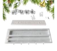 Christmas Silicone Mold - Christmas Countdown Silicone Casting Mold - Reusable Art Projec Tool Easy Release Mould for Epoxy Resin Plaster Concrete Ornament