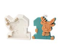 Christmas Silicone Mold Making Soap Christmas Numbers Shaped Molds Silicone for Soap Mold