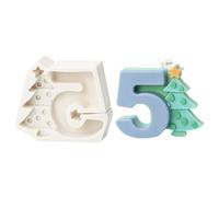 Christmas Silicone Mold Making Soap Christmas Numbers Shaped Molds Silicone for Soap Mold