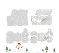 Christmas Silicone Molds,Candle Holder Molds Silicone Lantern - Reusable Craft Supplies for Resin Plaster Home Decor Holiday Party Decorations Table Centerpieces