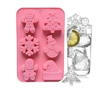 Christmas Silicone Molds - Easy Release 6-Cavity Baking Supplies | Chocolate Molds Silicone | for Dessert Jellies Wax Melts Gummy Cake Topper