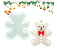 Christmas Silicone Molds - Gingerbread Bear Candle Molds | Easy To Release Craft Tool | Wax Resin Chocolator | Cupcake Fondant Soap Decoration Holiding Accessory ACCESSORY