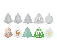 Christmas Silicone Molds - Reusable Resin Concrete Casting Mold, Multipurpose for Fondant Fondant Clay, Durable DIY Craft Accessories, for Fireplace