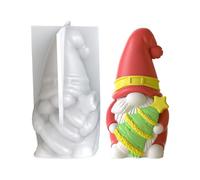 Christmas Silicone Mould - 3D Faceless Gnome Dwarf Molds, Faceless Doll Holding A Christmas Tree Silicone Candle Making Mold Soap Aromatherapy Supplies for C-hristmas Home Decor Gi-fts