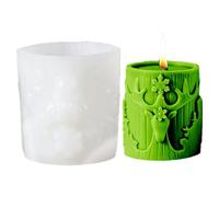 Christmas Silicone Mould Christmas Candle Making Molds - Christmas Tree Mold | Grinding Tools Party Decorations Aromatherapy Candles with Pillar in Silos