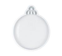 Christmas Silicone Mould Silicone Mould Christmas Ornament Round Pendant Rubber for (B, One Size)