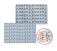 Christmas Silicone Moulds,1PC Gingerbread Man, Bell, Sock, Snowman, Christmas Tree, Santa Claus Christmas Chocolate Moulds,Silicone Baking Mold for Candy Cookies Jelly Cake Decorations (Blue)