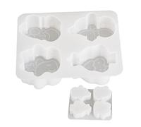 Christmas Silicone Moulds,3D Baking Molds |, Christmas Tree, Elk Shaped, Easy Release 4 Cavity Moulds for New Year Party Cake Decor