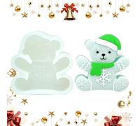 Christmas Silicone Moulds, Chocolate Gingerbread Bear Moulds, Silicone Crafts, Easy Release Creativity on the Theme of Holiday, Themed: Raise Your Christmas Art with Bear Silicone Moulds