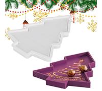 Christmas Silicone Shape - Tree Shaped Dish Molds, 18.8cm Adjustable Christmas Tree Shape | Serve Dish Molds for Small Items, Birthday, Festival, Table, Centerpiece, Kitchen, Home, Easy to Be