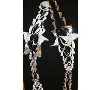 Christmas Silver and white Foil Hanging Garland Decoration 2.7m
