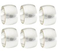 Christmas Silver Napkin Rings Set of 6, Silver Napkin Holders for Dining Table Parties, Napkin Rings Silver