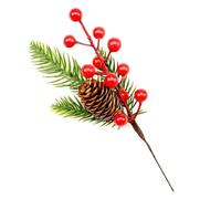Christmas Simulation Pine Cone Branch Snowflake Berry Tree Branch Holiday Decoration Simulation Plant(A5)