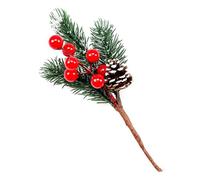 Christmas Simulation Pine Cone Branch Snowflake Berry Tree Branch Holiday Decoration Simulation Plant(A3)