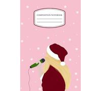 Christmas Singer Composition Notebook: Festive holiday notebook with pink snowflake background and Christmas singer illustration - perfect for journaling, note-taking, and seasonal gift