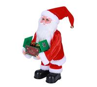 Christmas Singing Dancing Santa Claus Decor Figure Christmas Music Long Beard Santa Father Decoration Christmas Free Standing Doll Ornament Table Fireplace Decoration Xmas Party Decor