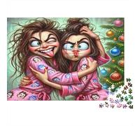 Christmas Sisters Jigsaw Puzzle 1000 Pieces Recycled Paper for Adults Puzzle for Adults Fun Challenging Game Fun Home Activity Great Gift for Creativity Gift Giving 38x26cm/1000pcs