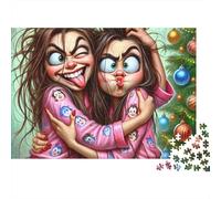 Christmas SistersJigsaw Puzzle Friend Recycled Board Seniors Brain Training Holiday Activity 1000 Pieces 38x26cm/1000pcs