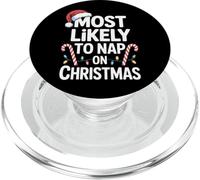 Christmas Sleep Squad Most Likely To Nap Funny PopSockets PopGrip for MagSafe