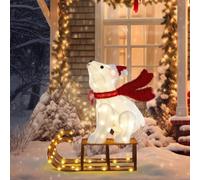Christmas Sleigh Polar Bear Yard Decorations In/outdoor Holiday Decor